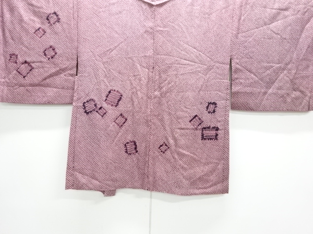 JAPANESE KIMONO / ANTIQUE HAORI / SILK / ALL SHIBORI / SHIKISHI PATTERN